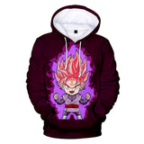 Hot Anime Cartoon Dragon Ball Cosplay Wine Red Blue Hoodie Sweatshirts Tracksuit Jumper Kids Adult