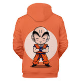 Hot Anime Cartoon Dragon Ball Krillin Cosplay Hoodie Sweatshirts Tracksuit Jumper Kids Adult