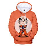 Hot Anime Cartoon Dragon Ball Krillin Cosplay Hoodie Sweatshirts Tracksuit Jumper Kids Adult