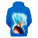 Hot Anime Cartoon Dragon Ball Son Goku Cosplay Blue Hoodie Sweatshirts Tracksuit Jumper Kids Adult