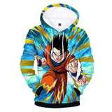 Hot Anime Cartoon Dragon Ball Goku Cosplay Color Hoodie Sweatshirts Tracksuit Jumper Kids Adult