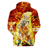 Hot Anime Cartoon Dragon Ball Goldren Goku Cosplay Hoodie Sweatshirts Tracksuit Jumper Kids Adult