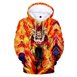 Hot Anime Cartoon Dragon Ball Goldren Goku Cosplay Hoodie Sweatshirts Tracksuit Jumper Kids Adult