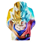 Hot Anime Cartoon Dragon Ball Color Goku Cosplay Hoodie Sweatshirts Tracksuit Jumper Kids Adult
