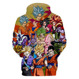 Hot Anime Cartoon Dragon Ball Cosplay Hoodie Sweatshirts Tracksuit Jumper Kids Adult