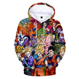 Hot Anime Cartoon Dragon Ball Cosplay Hoodie Sweatshirts Tracksuit Jumper Kids Adult