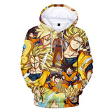 Hot Anime Cartoon Dragon Ball Cosplay Hoodie Sweatshirts Tracksuit Jumper Kids Adult