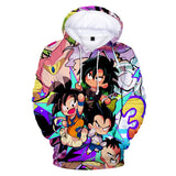 Hot Anime Cartoon Dragon Ball Cosplay Hoodie Sweatshirts Tracksuit Jumper Kids Adult