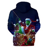 Hot Christmas Cartoon The Grinch Cosplay Hoodie Sweatshirts Tracksuit Jumper Kids Adult