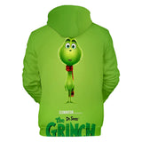 Hot Christmas Cartoon The Grinch Cosplay Hoodie Sweatshirts Tracksuit Jumper Kids Adult