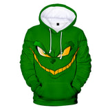 Hot Christmas Cartoon The Grinch Cosplay Hoodie Sweatshirts Tracksuit Jumper Kids Adult