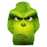 Hot Christmas Cartoon The Grinch Cosplay Hoodie Sweatshirts Tracksuit Jumper Kids Adult