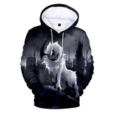 Hot Cartoon Pokemon Go Black Jumper Casual Sports Hoodies for Kids Youth Adult