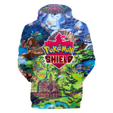 Hot Cartoon Pokemon Go Shield Jumper Casual Sports Hoodies for Kids Youth Adult