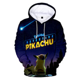 Hot Cartoon Pokemon Detective Pikachu Cosplay Jumper Casual Sports Hoodies for Kids Youth Adult