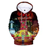 Hot Cartoon Rick and Morty 3D Print Cosplay Hoodie Pullover Sweatshirts Unisex Tracksuit Jumper