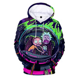 Hot Cartoon Rick and Morty 3D Print Cosplay Hoodie Pullover Sweatshirts Unisex Tracksuit Jumper