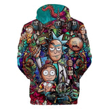 Hot Cartoon Rick and Morty 3D Print Cosplay Hoodie Pullover Sweatshirts Unisex Tracksuit Jumper