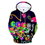 Hot Cartoon Rick and Morty 3D Print Cosplay Hoodie Pullover Sweatshirts Unisex Tracksuit Jumper