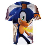 Hot Game Cartoon Sonic The Hedgehog 3D Printed Casual Sports T-Shirts Summer Top for Adult Kids