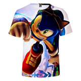 Hot Game Cartoon Sonic The Hedgehog 3D Printed Casual Sports T-Shirts Summer Top for Adult Kids
