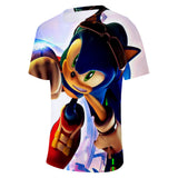 Hot Game Cartoon Sonic The Hedgehog 3D Printed Casual Sports T-Shirts Summer Top for Adult Kids