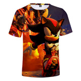 Hot Game Cartoon Sonic The Hedgehog 3D Printed Casual Sports T-Shirts Summer Top for Adult Kids