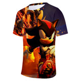 Hot Game Cartoon Sonic The Hedgehog 3D Printed Casual Sports T-Shirts Summer Top for Adult Kids