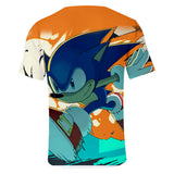 Hot Game Cartoon Sonic The Hedgehog 3D Printed Casual Sports T-Shirts Summer Top for Adult Kids