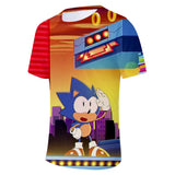 Hot Game Cartoon Sonic The Hedgehog 3D Printed Casual Sports T-Shirts Summer Top for Adult Kids