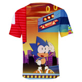 Hot Game Cartoon Sonic The Hedgehog 3D Printed Casual Sports T-Shirts Summer Top for Adult Kids