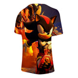 Hot Game Cartoon Sonic The Hedgehog 3D Printed Casual Sports T-Shirts Summer Top for Adult Kids