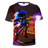 Hot Game Cartoon Sonic The Hedgehog 3D Printed Casual Sports T-Shirts Summer Top for Adult Kids