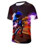 Hot Game Cartoon Sonic The Hedgehog 3D Printed Casual Sports T-Shirts Summer Top for Adult Kids