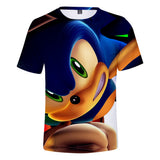 Hot Game Cartoon Sonic The Hedgehog 3D Printed Casual Sports T-Shirts Summer Top for Adult Kids