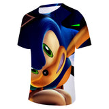 Hot Game Cartoon Sonic The Hedgehog 3D Printed Casual Sports T-Shirts Summer Top for Adult Kids