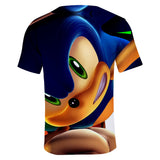 Hot Game Cartoon Sonic The Hedgehog 3D Printed Casual Sports T-Shirts Summer Top for Adult Kids