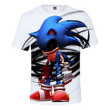 Hot Game Cartoon Sonic The Hedgehog 3D Printed Casual Sports T-Shirts Summer Top for Adult Kids