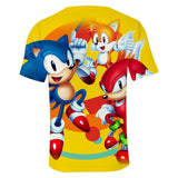 Hot Game Cartoon Sonic The Hedgehog 3D Printed Casual Sports T-Shirts Summer Top for Adult Kids