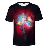 Hot Game Cartoon Sonic The Hedgehog 3D Printed Casual Sports T-Shirts Summer Top for Adult Kids