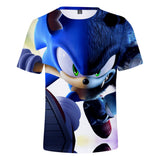 Hot Game Cartoon Sonic The Hedgehog 3D Printed Casual Sports T-Shirts Summer Top for Adult Kids
