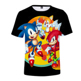 Hot Game Cartoon Sonic The Hedgehog 3D Printed Casual Sports T-Shirts Summer Top for Adult Kids