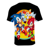 Hot Game Cartoon Sonic The Hedgehog 3D Printed Casual Sports T-Shirts Summer Top for Adult Kids