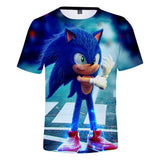Hot Game Cartoon Sonic The Hedgehog 3D Printed Casual Sports T-Shirts Summer Top for Adult Kids