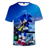 Hot Game Cartoon Sonic The Hedgehog 3D Printed Casual Sports T-Shirts Summer Top for Adult Kids
