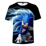 Hot Game Cartoon Sonic The Hedgehog 3D Printed Casual Sports T-Shirts Summer Top for Adult Kids