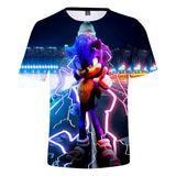 Hot Game Cartoon Sonic The Hedgehog 3D Printed Casual Sports T-Shirts Summer Top for Adult Kids