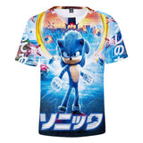 Hot Game Cartoon Sonic The Hedgehog 3D Printed Casual Sports T-Shirts Summer Top for Adult Kids