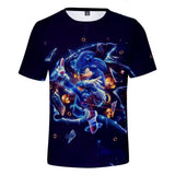 Hot Game Cartoon Sonic The Hedgehog 3D Printed Casual Sports T-Shirts Summer Top for Adult Kids