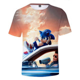 Hot Game Cartoon Sonic The Hedgehog 3D Printed Casual Sports T-Shirts Summer Top for Adult Kids